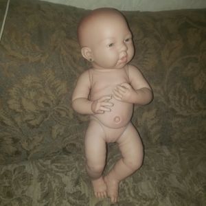 Berenguer 15" Baby Girl Doll Newborn Real Reborn Vinyl Lifelike 15-15 EARRINGS